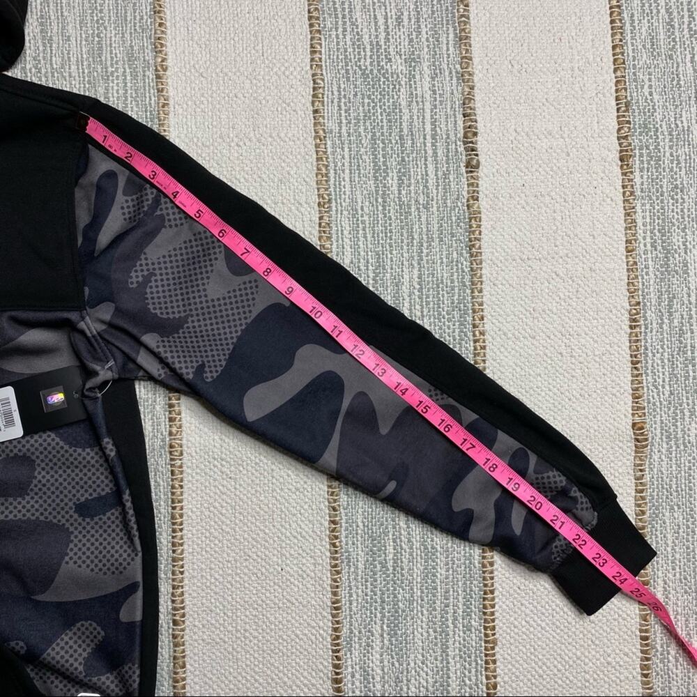 NBA Black Camo Fleece Hoodie Sweatshirt Men’s Size Small - Picture 5 of 8